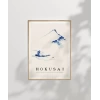 Hokusai Fuji Dağı Önünde Teknede Bir Kişi Poster