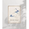 Hokusai Fuji Dağı Önünde Teknede Bir Kişi Poster