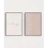 I Love You ve XOXO Minimal Poster Set