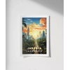Jakarta Gün Batımı Şehir Manzarası Poster