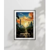Jakarta Gün Batımı Şehir Manzarası Poster