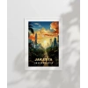 Jakarta Gün Batımı Şehir Manzarası Poster