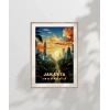 Jakarta Gün Batımı Şehir Manzarası Poster