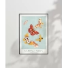 Kamisaka Sekka Japon Kelebekler Poster