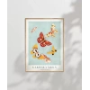Kamisaka Sekka Japon Kelebekler Poster