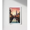 Kanallar Üzerinde Gün Batımı Poster