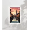 Kanallar Üzerinde Gün Batımı Poster