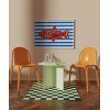 Kırmızı Balık Mavi Çizgiler Poster