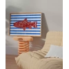 Kırmızı Balık Mavi Çizgiler Poster