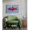 Kırmızı Balık Mavi Çizgiler Poster