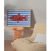 Kırmızı Balık Mavi Çizgiler Poster