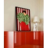 Kırmızı Çizgilerde Yeşil Kadın Poster
