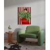 Kırmızı Çizgilerde Yeşil Kadın Poster