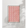 Kırmızı Love Yazılı Tekrarlı Desen Poster