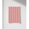 Kırmızı Love Yazılı Tekrarlı Desen Poster