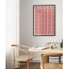 Kırmızı Love Yazılı Tekrarlı Desen Poster