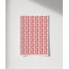 Kırmızı Love Yazılı Tekrarlı Desen Poster