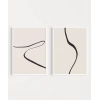 Kıvrımlı Hatlar Modern 2li Poster