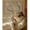 Kıvrımlı Hatlar Modern 2li Poster
