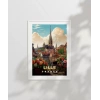Lille Tarihi ve Çiçek Bahçesi Sanat Poster