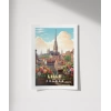 Lille Tarihi ve Çiçek Bahçesi Sanat Poster