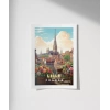 Lille Tarihi ve Çiçek Bahçesi Sanat Poster