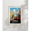 Lizbon Tramvayı ve Şehir Manzarası Poster