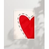 Love Yazılı Kalp Tasarımlı Poster