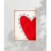 Love Yazılı Kalp Tasarımlı Poster