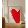 Love Yazılı Kalp Tasarımlı Poster