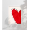 Love Yazılı Kalp Tasarımlı Poster