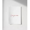 Love You More Minimal El Yazısı Poste