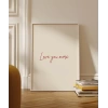 Love You More Minimal El Yazısı Poste