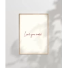 Love You More Minimal El Yazısı Poste