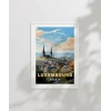 Lüksemburg Şehri Tarihi Manzarası Poster