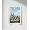 Lüksemburg Şehri Tarihi Manzarası Poster