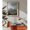 Lüksemburg Şehri Tarihi Manzarası Poster