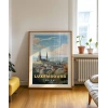 Lüksemburg Şehri Tarihi Manzarası Poster