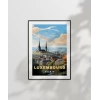 Lüksemburg Şehri Tarihi Manzarası Poster