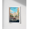 Madrid Şehir Sokakları ve Tarihi Atmosfer Poster