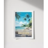 Maldives Tropik Plaj Manzarası Poster