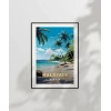 Maldives Tropik Plaj Manzarası Poster