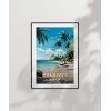 Maldives Tropik Plaj Manzarası Poster