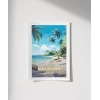 Maldives Tropik Plaj Manzarası Poster