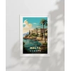 Malta Sahil Manzarası ve Akdeniz Huzuru Poster
