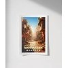 Marrakeşin Sıcak Sokakları ve Çarşı Manzarası Poster