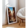 Marrakeşin Sıcak Sokakları ve Çarşı Manzarası Poster