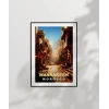 Marrakeşin Sıcak Sokakları ve Çarşı Manzarası Poster