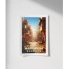 Marrakeşin Sıcak Sokakları ve Çarşı Manzarası Poster