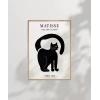 Matisse Tarzı Siyah Kedi Poster